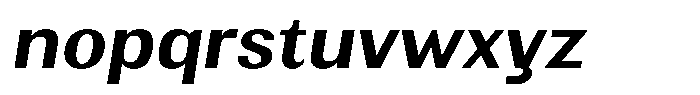 Elvarion Semi Bold Semi Expanded Oblique Font LOWERCASE
