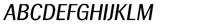 Elvarion Semi Condensed Oblique Font UPPERCASE
