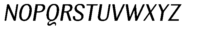 Elvarion Semi Condensed Oblique Font UPPERCASE