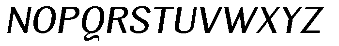 Elvarion Semi Expanded Oblique Font UPPERCASE