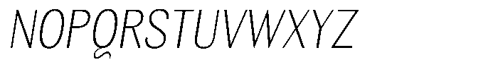 Elvarion Thin Condensed Oblique Font UPPERCASE