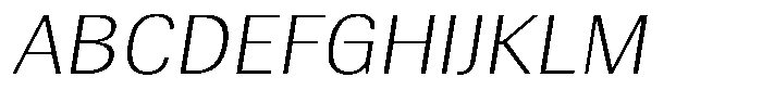 Elvarion Thin Expanded Oblique Font UPPERCASE