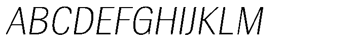 Elvarion Thin Oblique Font UPPERCASE