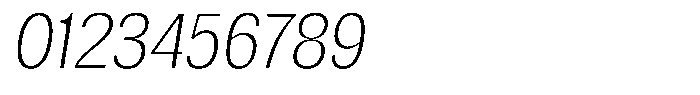 Elvarion Thin Semi Condensed Oblique Font OTHER CHARS