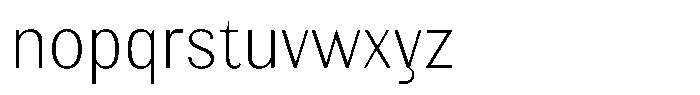 Elvarion Thin Semi Condensed Font LOWERCASE
