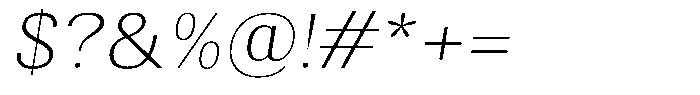 Elvarion Thin Semi Expanded Oblique Font OTHER CHARS