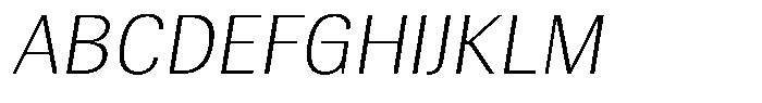 Elvarion Thin Semi Expanded Oblique Font UPPERCASE