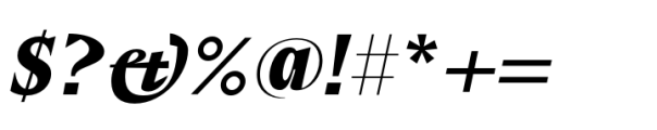 Elvira Serif Bold Italic Font OTHER CHARS