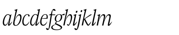 Elvira Serif Extralight Italic Font LOWERCASE