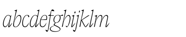 Elvira Serif Thin Italic Font LOWERCASE