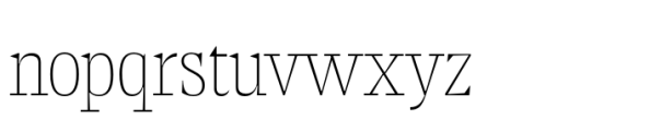 Elvira Serif Thin Font LOWERCASE