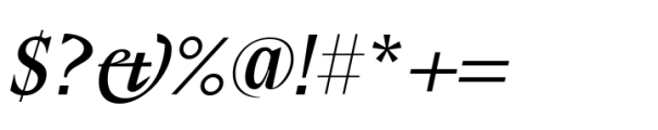 Elvira Serif Variable Italic Font OTHER CHARS