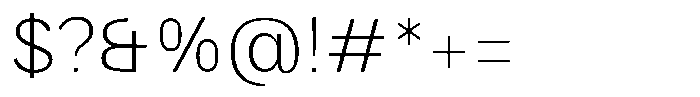 Elyasa Thin Font OTHER CHARS