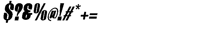 Elyon Heavy Italic Font OTHER CHARS
