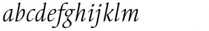 Elysa EF Light Italic Font LOWERCASE