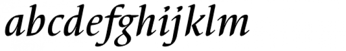 Elysa EF Medium Italic Font LOWERCASE