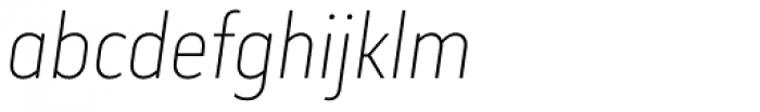 Elysio Thin Italic Font LOWERCASE