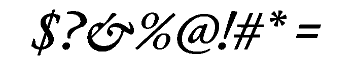 Elaphus Italic Font OTHER CHARS