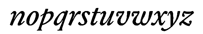Elaphus Italic Font LOWERCASE
