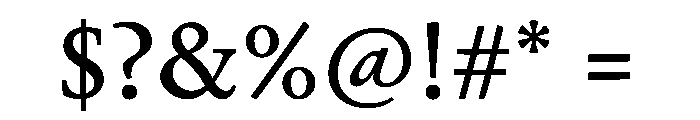 Elaphus Regular Font OTHER CHARS