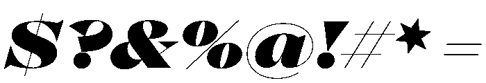 Eliptico03 BlackItalic Font OTHER CHARS