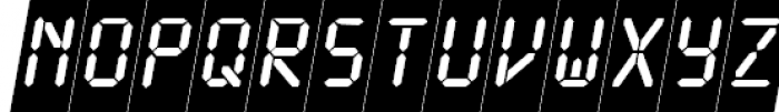 Electronica Black Oblique Font UPPERCASE