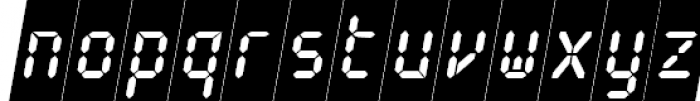 Electronica Black Oblique Font LOWERCASE