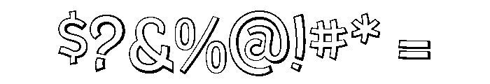 El Paso Open Font OTHER CHARS