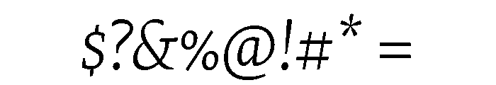 Elena Light Italic Font OTHER CHARS