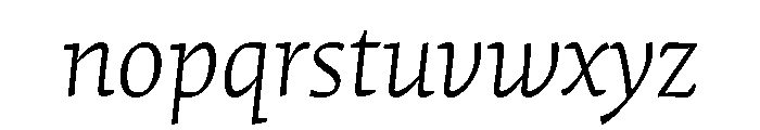 Elena Light Italic Font LOWERCASE