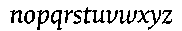 Elena Medium Italic Font LOWERCASE