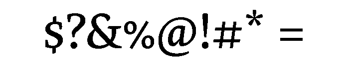 Elena Medium Font OTHER CHARS