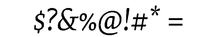 Elena Regular Italic Font OTHER CHARS