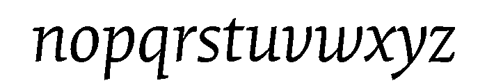 Elena Regular Italic Font LOWERCASE