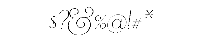 Elipses Regular Italic Font OTHER CHARS