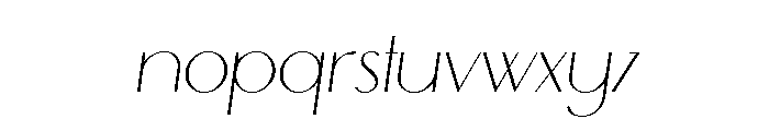Elipses Regular Italic Font LOWERCASE