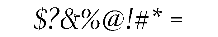 Ellery Regular Italic Font OTHER CHARS