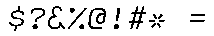 Ellograph Extra Light Italic Font OTHER CHARS