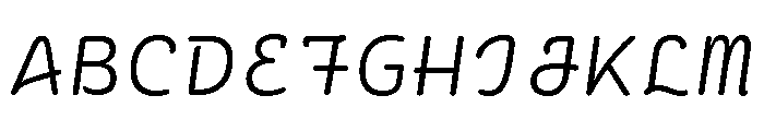 Ellograph Extra Light Italic Font UPPERCASE