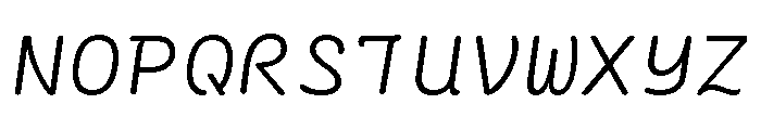 Ellograph Extra Light Italic Font UPPERCASE
