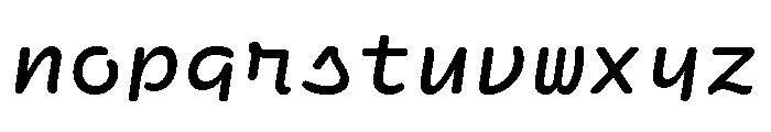 Ellograph Regular Italic Font LOWERCASE