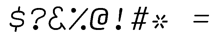 Ellograph Thin Italic Font OTHER CHARS