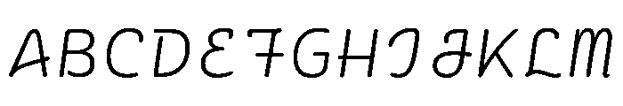 Ellograph Thin Italic Font UPPERCASE