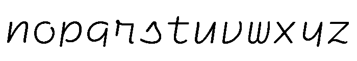 Ellograph Thin Italic Font LOWERCASE