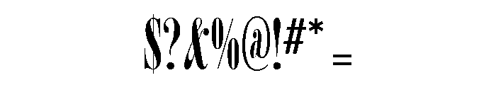 Elongated Roman Regular Font OTHER CHARS