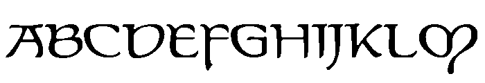 Elven Regular Font UPPERCASE
