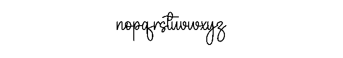 Embroidery2 Font LOWERCASE