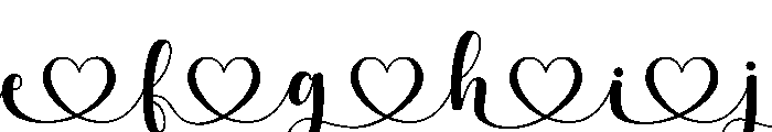Emily Joseph Font - Heart Font UPPERCASE