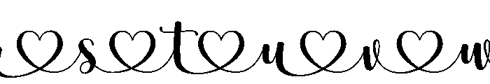 Emily Joseph Font - Heart Font UPPERCASE