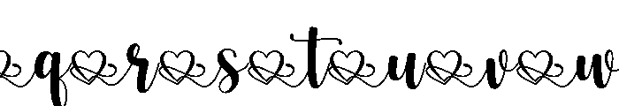 Emily Joseph Font - Tail Heart2 Font UPPERCASE